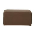 thumbnail image 3 of Foot Stool Change Storage Ottoman Padded Footrest Dressing Makeup Stool Seat Cover , Brown, 3 of 7
