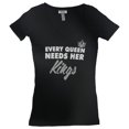 thumbnail image 1 of Rinky Womens Every Queen Needs Her Kings Graphic T-Shirt black M, 1 of 2