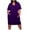 Purple, variant on Summer Dresses for Women V Neck Short Sleeve Flowy Tshirt Dress Casual Loose Shirt Dresses with Pockets