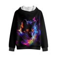 thumbnail image 3 of POLERO Boys Zip Up Hoodies Color Fire Wolf Print Teen Hooded Sweatshirts Warm Jackets Kids Fall Fashion Outfits Winter Clothes, Size M, 3 of 7