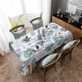 thumbnail image 4 of Blue Teal Coastal Rectangle Tablecloth, Coral Starfish Seaside Summer Beach Waterproof & StainResistant Tablecloth, Washable Oil-proof Table Cover for Dining/Party/Wedding/Camping/Buffet 52x70 In, 4 of 9