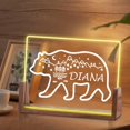 thumbnail image 1 of Luz de noche de oso personalizada para niñas y niños, regalos de cumpleaños de Navidad para niños personalizados, luz de noche de acrílico, decoración de guardería para bebé personalizada, lámpara de, 1 of 6