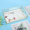 thumbnail image 2 of Herwey Vintage Metal Glass Storage Box Gold Tray Jewelry Cosmetics Display Boxes, Cosmetics Storage Box, Jewelry Organizer, 2 of 8