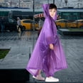 thumbnail image 3 of Unisex New Rain Gear Non-disposable Full Body Thickening Durable Kids Raincoat One-Piece Raincoat Reusable Poncho Rain Coat WHITE, 3 of 8