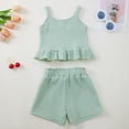thumbnail image 6 of Shachafan Girls Summer Outfit Soft Tank Top With Bow Shorts Toddler Two Piece Cool Comfortable Casual Playwear Girls Two Piece Set, 6 of 9