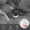thumbnail image 6 of AUNEKIV Lazy Chair with Ottoman, Modern Sofa Armchair with Side Pocket, Accent Chair with Footrest for Bedroom, Darkgrey, 6 of 7