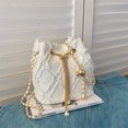 thumbnail image 2 of Jean Bolso Cubo Denim Diamante Patrón Mujeres Cordón Ajustable Correa Hobo, 2 of 9