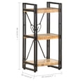 thumbnail image 4 of vidaXL 3-Tier Bookcase 40x30x80 cm Solid Mango Wood, 4 of 5