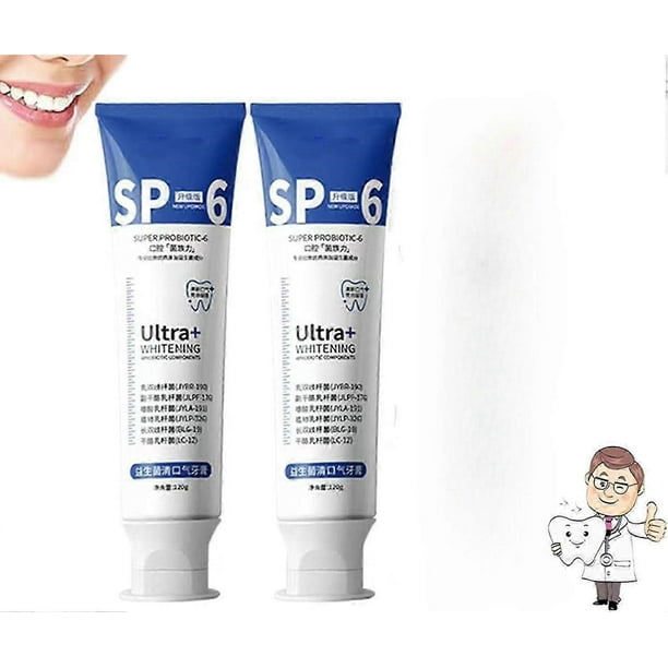 Sp 6 Toothpaste, Ultra Whitening Toothpaste Sp-6, Sp-6 Ultra Whitening Probiotic Brightening Toothpaste, Fresh Breath Stain Removal