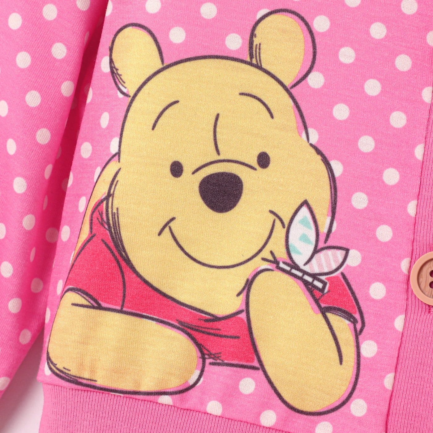 Disney Winnie the Pooh Baby Girls Allover Print Dress and knitwear cardigan Outfit Set Sizes 3-24M