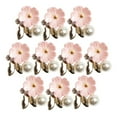 thumbnail image 2 of segolike 10pcs Pearl Embellishment Buttons Flatback For Wedding Scrapbooking Craft Making pink, 2 of 9