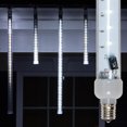 thumbnail image 3 of 5-Pack, 24" T8 Cool White Meteor Shower Lights, Cascade Lights Falling Icicle Lights, E17 LED Christmas Lights Meteor Lights, 32 Diodes, Shatterproof Icicle Lights Outdoor, 3 of 4