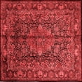 thumbnail image 1 of Ahgly Company Indoor Square Medallion Red Traditional Area Rugs, 5' Square, 1 of 4