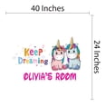 thumbnail image 3 of Customised Name Unicron Wall Decal - Keep Dreaming Vinyl Decal - Custom Wall Sticker-Easy to apply and Cost Effective alternative to painting-Home Interior Decor - Size : 40" x 24"., 3 of 4