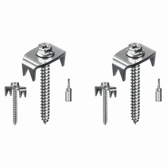 Fence Staples,Fence Nails for Softwood, Reusable Wire Fence Staples Screws for Mesh & Woven Fencing, 100Fence Fasteners