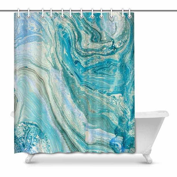 MKHERT Luxury Blue Stone Abstract Oil Painted Waves ...