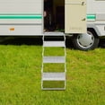 thumbnail image 3 of Foldable Step Ladder 3 Steps Folding Scissor Stairs Aluminum Alloy for RV/Camper, 3 of 17