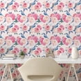 thumbnail image 2 of Ambesonne Vintage Peel & Stick Wallpaper for Home, Peonies Roses Birds Plot, 13"x36", Lavender Blue and Pink, 2 of 5