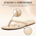 thumbnail image 4 of Flip Flops for Women Thong Flat Sandals Lightweight Minimalist Non-Slip Memory Foam Sole Open Toe Casual Vacation Daily Essentials Classic Beach Slippers, 4 of 7