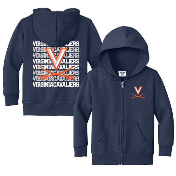 Toddler Chad & Jake Navy Virginia Cavaliers Retro Full-Zip Hoodie