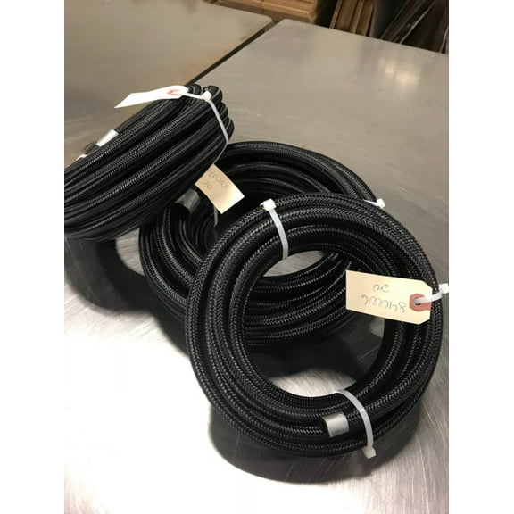 Fragola Performance Systems 841006 Premium Black Nylon Race Hose -6 AN 11/32 x .