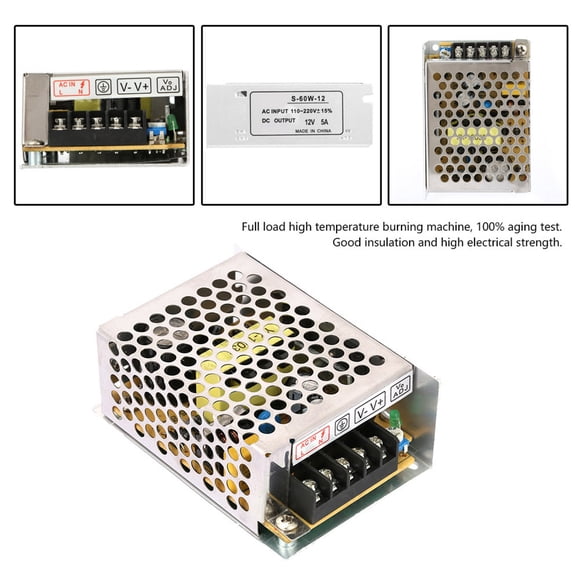 Universal Regulator Converter For LED, 60W Switching Power Supply, 100〜240VAC / 120-370 VDC To DC 12V 5A, Regulated Power Supply Switch