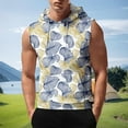 thumbnail image 2 of Men's Sleeveless Hoodie With Floral Print Lightweight Summer Casual Gym Workout Tank Top Beachwear, 2 of 4