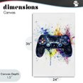 thumbnail image 4 of Stupell Industries Contemporary Colorful Gaming Controller Splatter Canvas Art, 24 x 36, by Creative Studio, 4 of 8