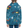 thumbnail image 4 of Kll Unisex Kids Boys Girls Hooded Pocket Pullover Hoodies-Construction Trucks, 4 of 9