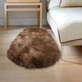 thumbnail image 4 of Soft Shaggy Rug for Kids Bedroom Oval 23x70 In Plush Fluffy Rugs for Living Room Furry Carpet for Teen Girls Room Anti-Skid Fuzzy Comfy Rug for Nursery Cute Baby Play Mat Tie-Dyed Grey Multicolor, 4 of 6