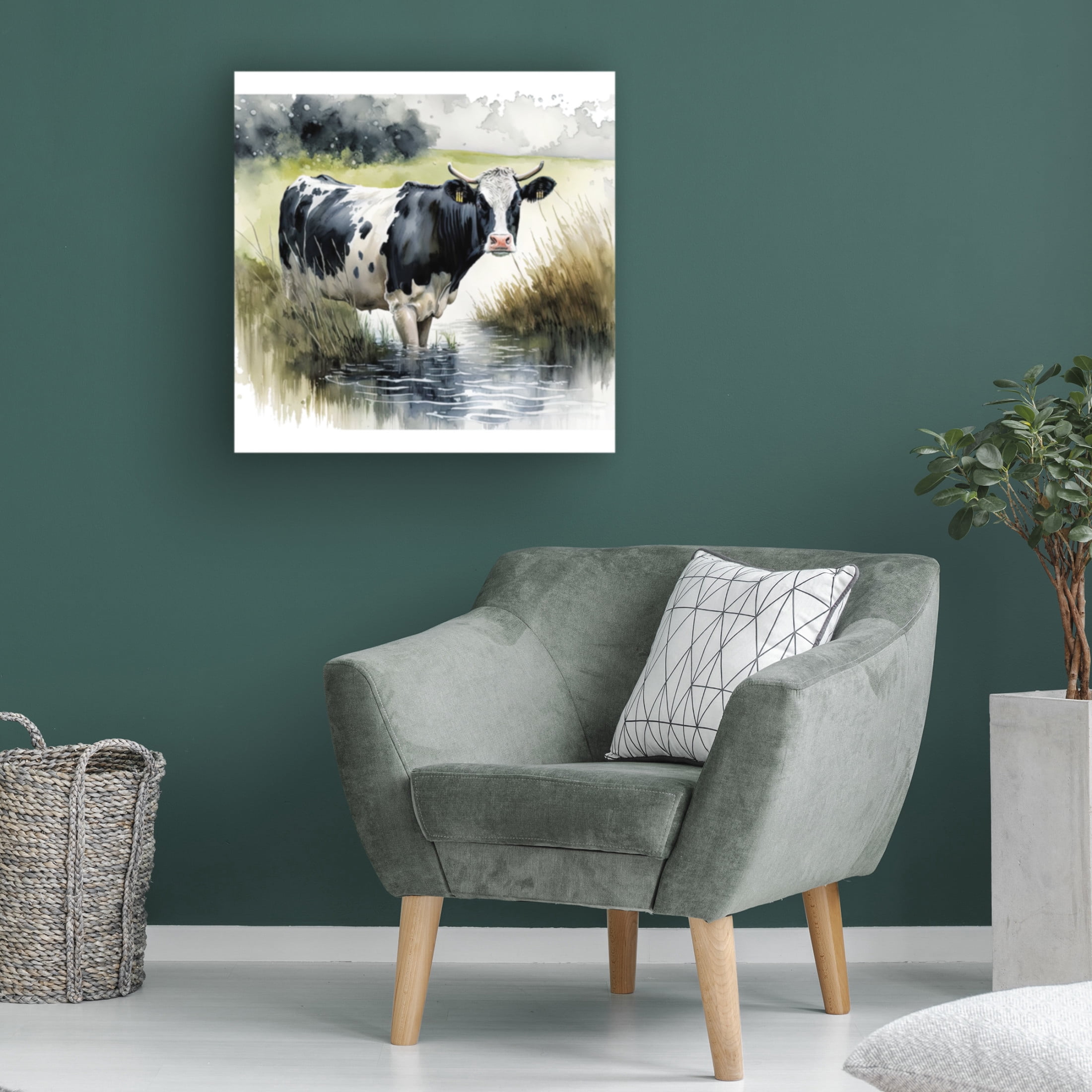 Canvas Wall Art - The Golden Valley 'Rainy Day' Wall Art for Living Room, Bedroom, or Office Décor by Trademark Fine Art - 14 x 14 Inches