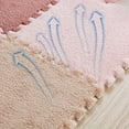 thumbnail image 6 of 4/12pcs Plush Puzzle Foam Floor Mat Soft Fluffy Interlocking Square Foam Tiles Area Rugs Carpet for Parlor Bedroom Decoration, 6 of 10
