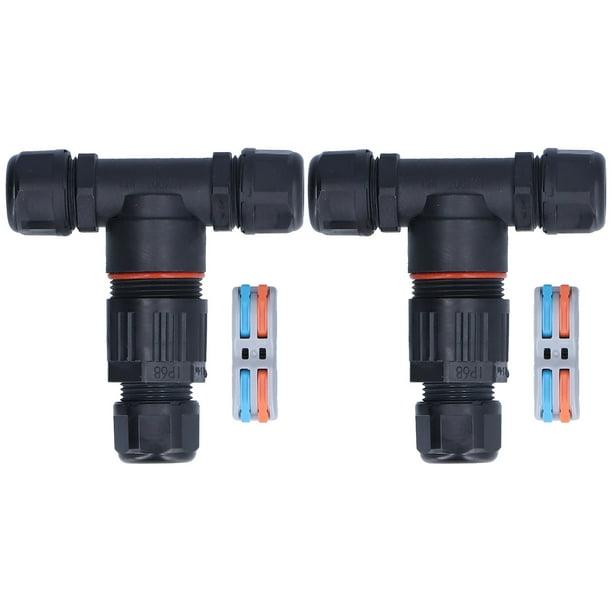 Conector en forma de T, 2 piezas, conector en forma de T de 3 vías para exteriores, conector de unión de canal, tecnología innovadora
