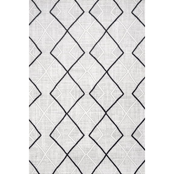 Grey Geometric Area Rugs for Living Room Washable Rugs Boho Moroccan Area Rug Soft Neutral Geometric Bohemian Carpet Distressed Indoor Rug for Bedroom Dining Room Office Foldable Nonslip Rug
