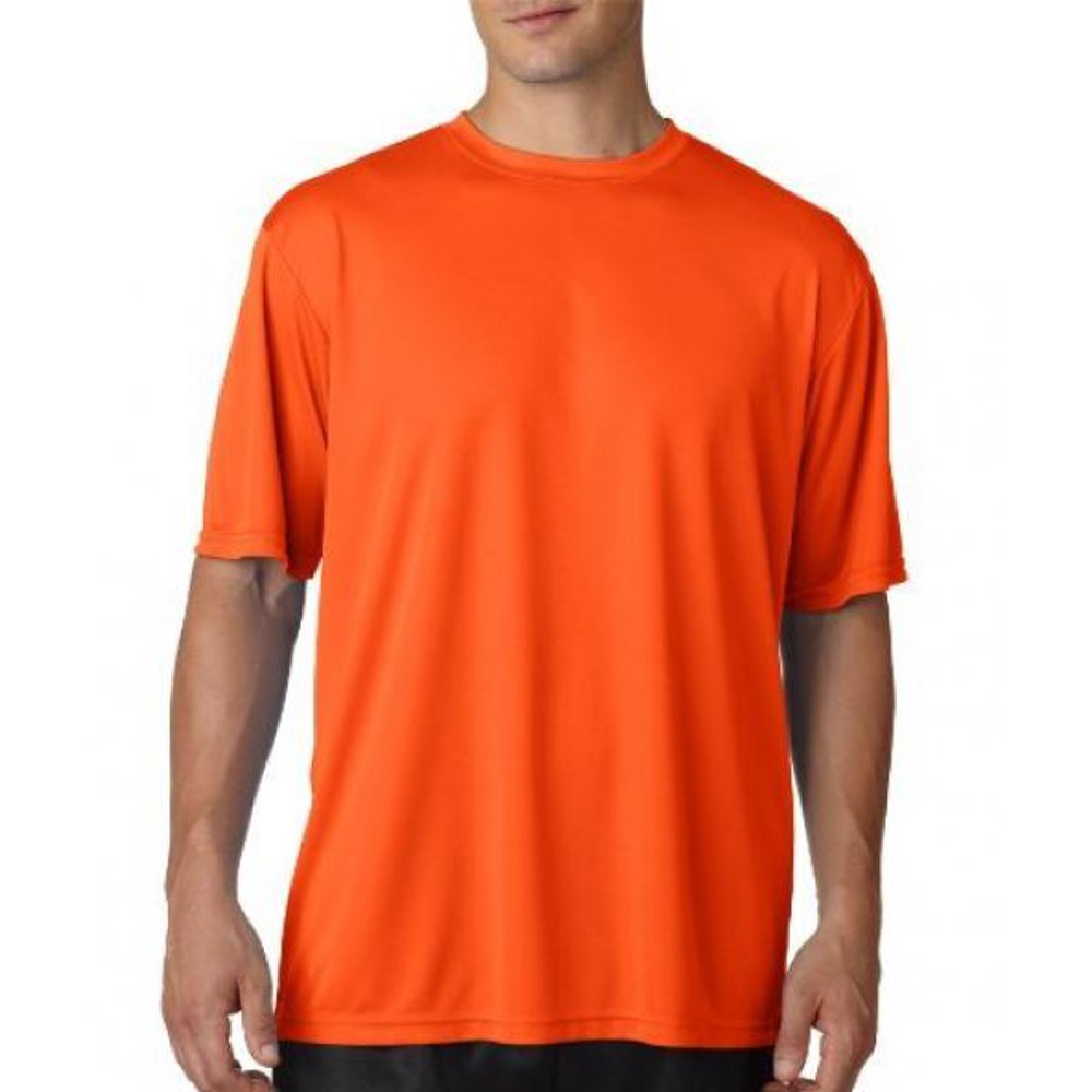 A4 A4 Men's Cooling Performance Crew Short Sleeve TShirt, Safety Orange, Medium