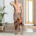 thumbnail image 4 of Salouo Coffee Beans Chocolate Splash Print Pajama Pants for Men, Lounge Pants Elastic Waistband Casual Men's sleepwear Loungewear Sleep Pajama Pant -Medium, 4 of 7