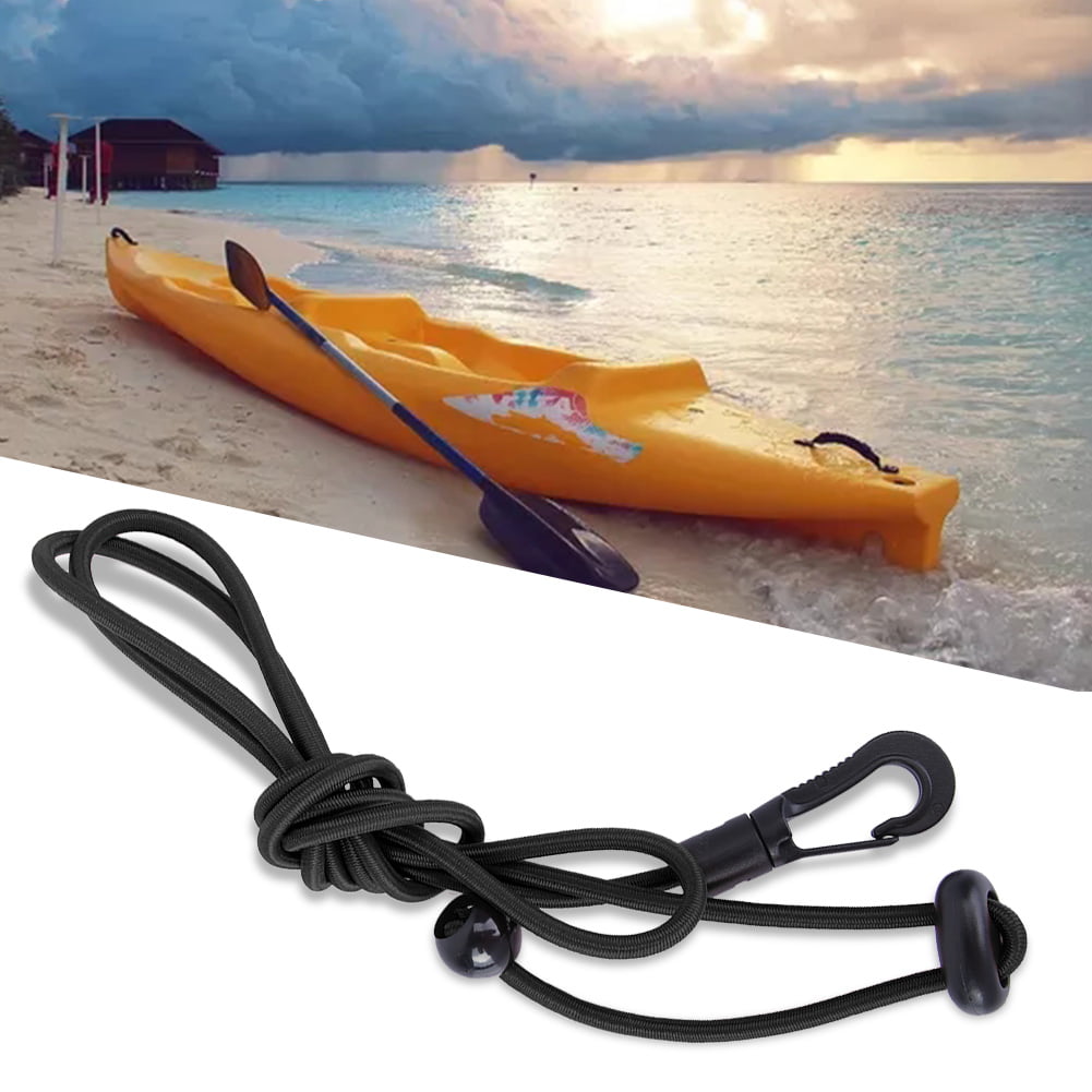 120cm Elastic String Kayak Paddle Safety Rod Leash with Carabiner for Paddling 