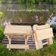 thumbnail image 5 of Banc Pliable en Bois Massif Petit Banc Carré Styles Ruraux Design Ergonomique Finition Soignée, 5 of 5