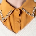 thumbnail image 6 of Women's Detachable False Collar, Adjustable Tie Back Collar Accessory, Minimalist Layering Piece for Sweaters and Blouses, Elegant Mock Neck Collar, Versatile Fashion Collar - Yellow, 6 of 10