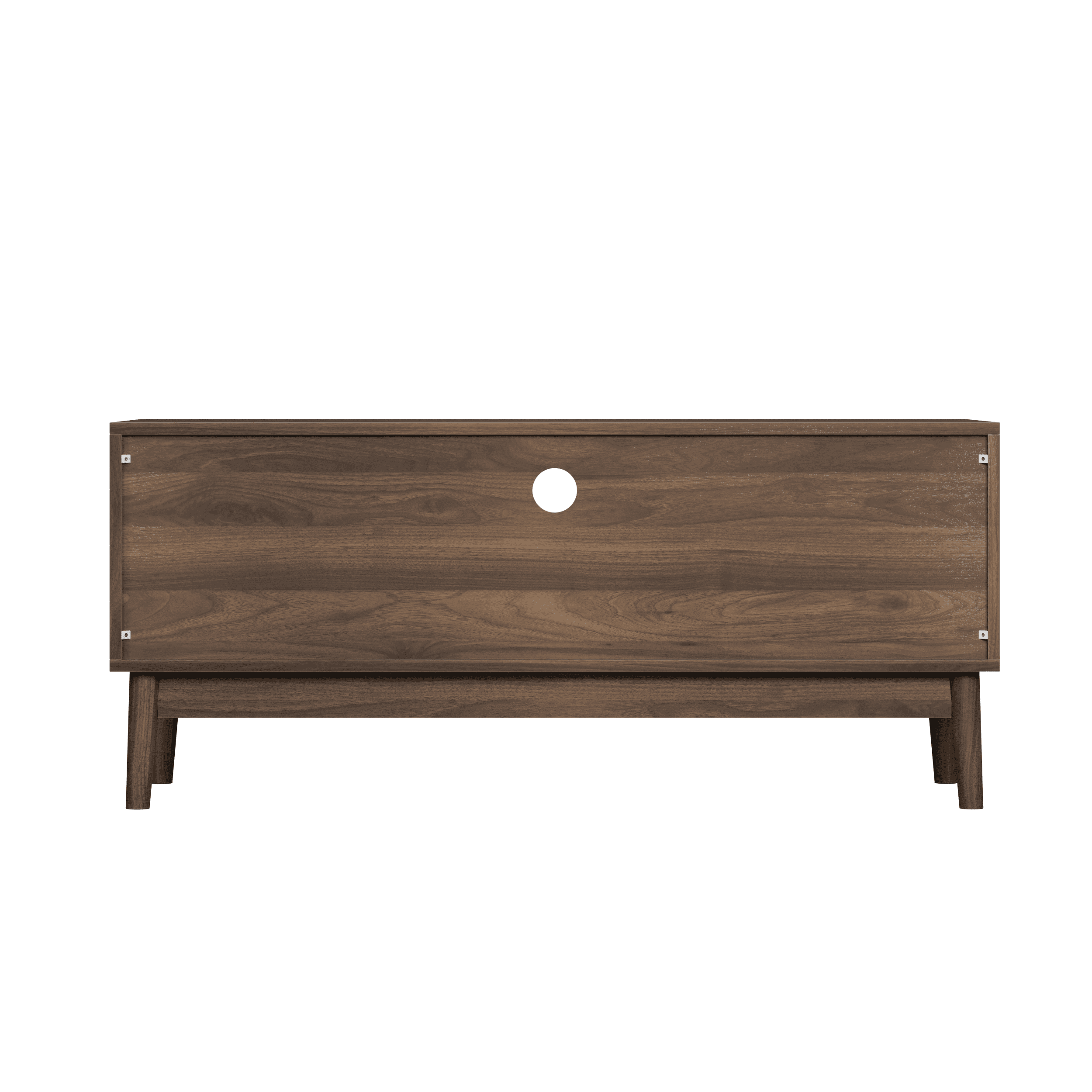 TrumanPick 43.3"TV Stand, Mid-Century Modern for 32/45 inch TV, Farmhouse TV Stand, Entertainment Center with Storage, TV and Media Console for Living Room, Walnut