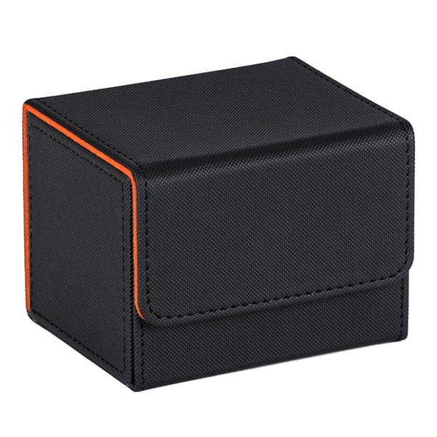 Caja para barajas de cartas coleccionables, caja protectora para guardar cartas coleccionables de béisbol naranja