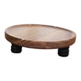 thumbnail image 4 of Soporte de pedestal de madera, bandeja decorativa, centro de mesa, portavelas, elevador de madera para botellas, dispensador de jabón, decoración de L, 4 of 8