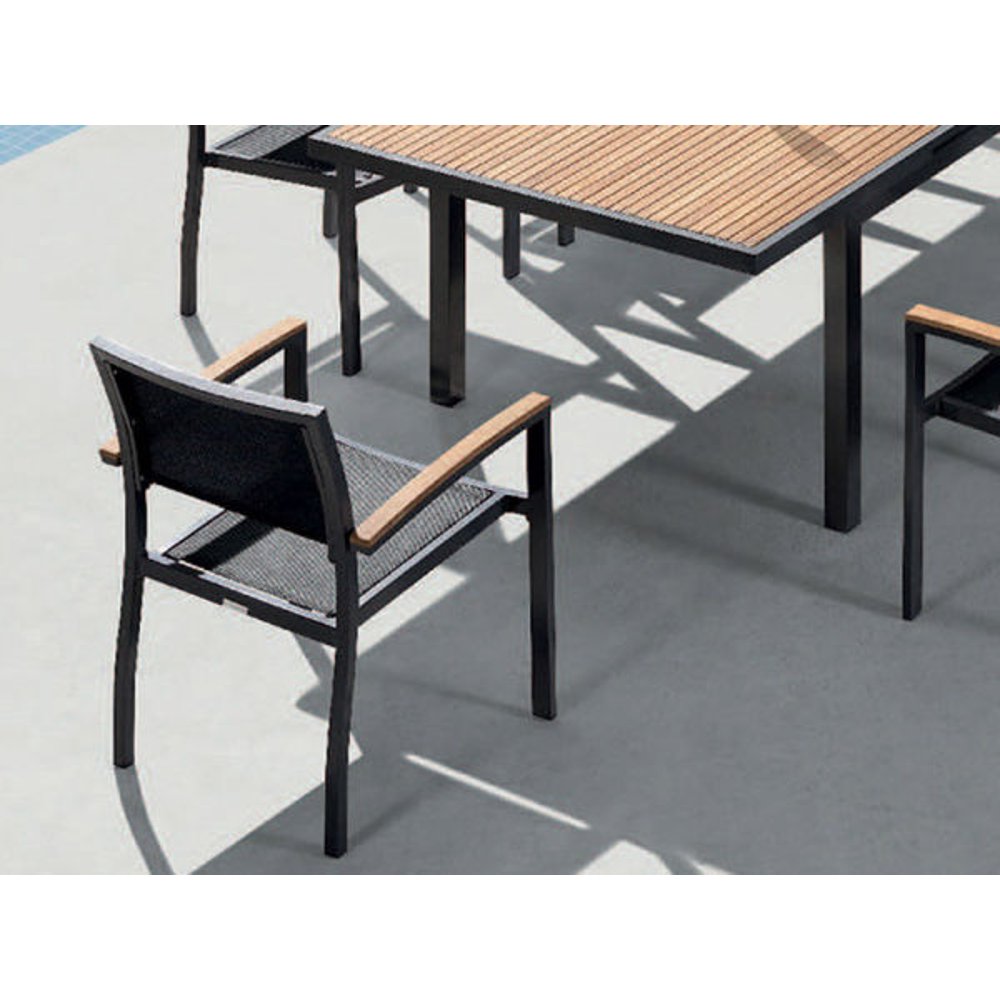 Higold Heck 8piece Stackable Dining Chair with Matte Charcoal/Gloss