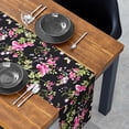thumbnail image 2 of Table Runner for Dining Table, Black Japanese Print Floral Table Linen - Home Decor, 2 of 7