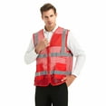 thumbnail image 3 of Toptie Asian Slim Fit High Visibility Mesh Safety Vest with Pockets, Multiple Color for Team Activity, 3 of 7