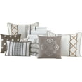 thumbnail image 4 of Nanshing Jamie 15 Piece Geometric Comforter Set, Taupe, King, 4 of 13