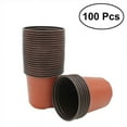 thumbnail image 1 of Bgsha 100pcs Plastic Garden Nursery Pots Flowerpot Seedlings Planter Containers Set, 1 of 9