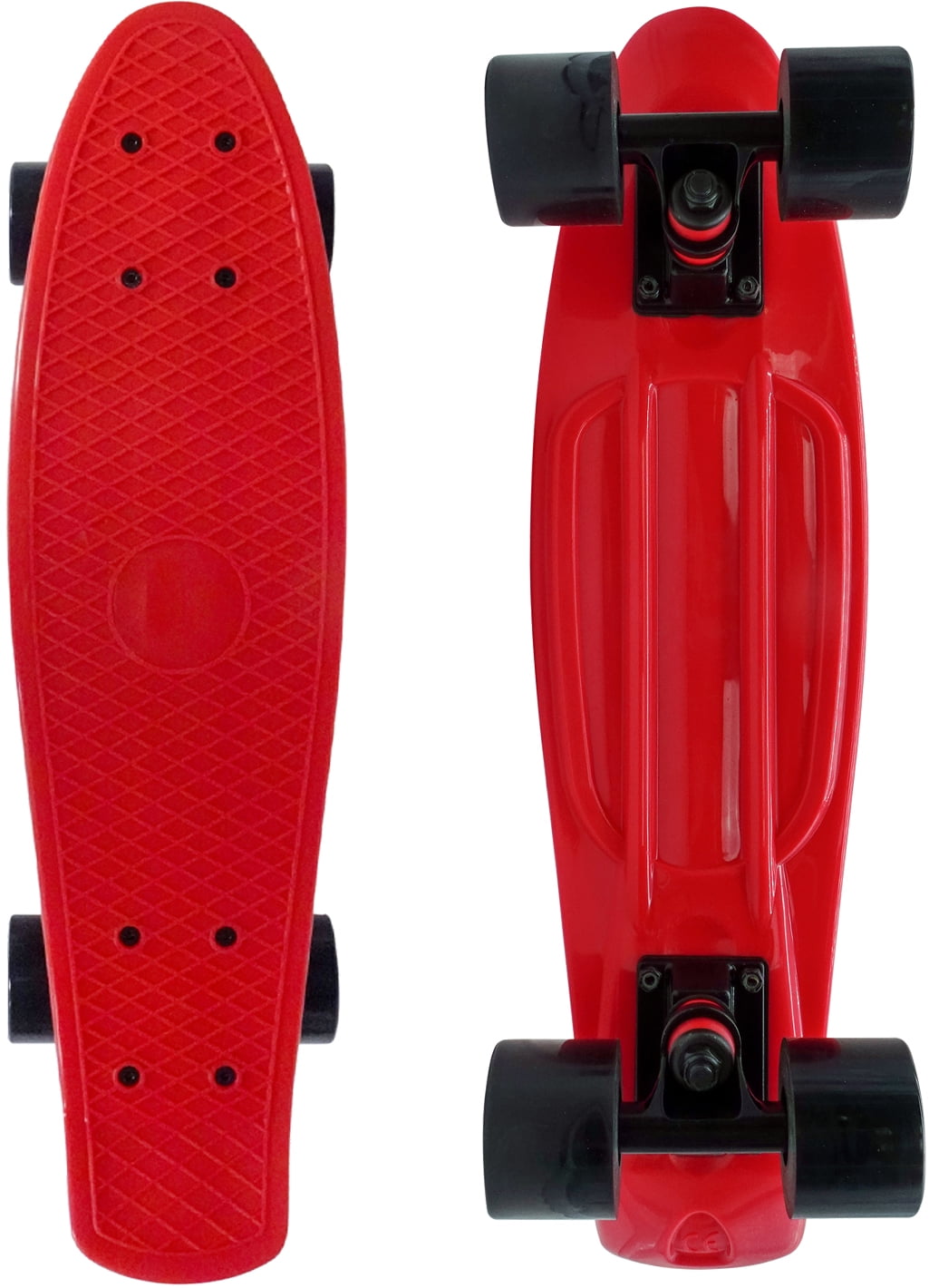 veZve Mini Cruiser Skateboard Complete for Kids Boys Girls, 22 inch, 59mm, Red