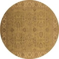 thumbnail image 1 of Ahgly Company Indoor Round Oriental Brown Industrial Area Rugs, 6' Round, 1 of 4