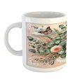 thumbnail image 2 of Ambesonne Floral Eucalyptus Ceramic Coffee Mug, Boho Wild Abloom, 11 oz, Pale Rose Laurel Green, 2 of 4